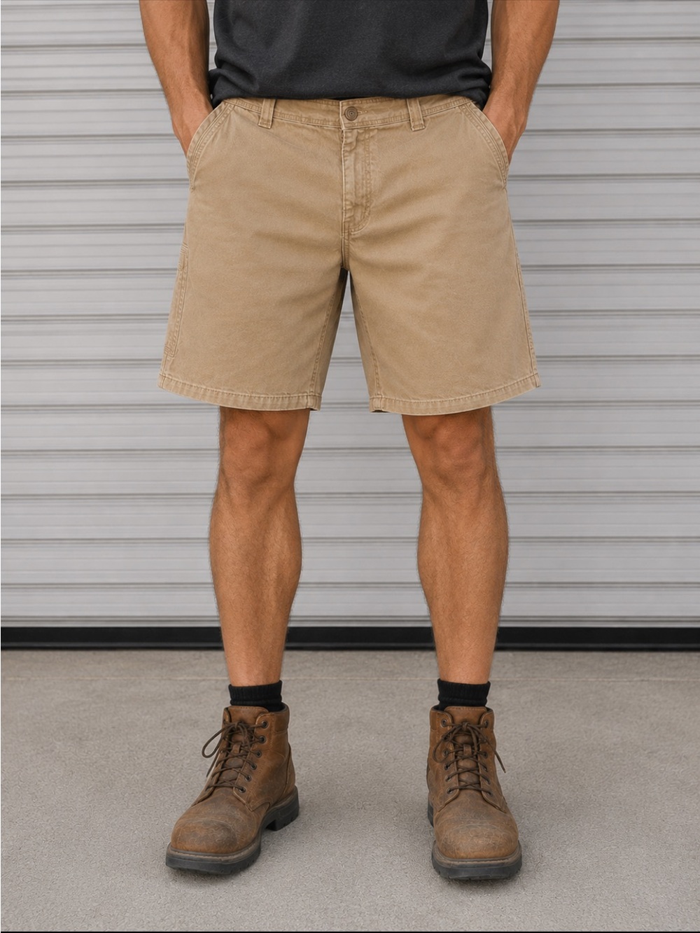 Caterpillar CAT Men’s Work Shorts Size 40 Tan Cotton 10” Inseam Utility